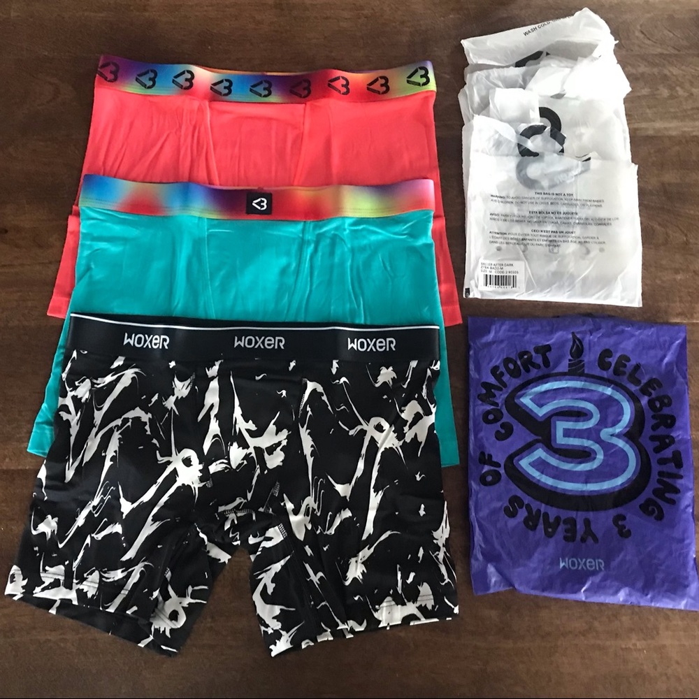 NEW WITH ORIGINAL PACKAGING! JUST RECEIVED. 3X women’s boxers WOXER. SZ M.